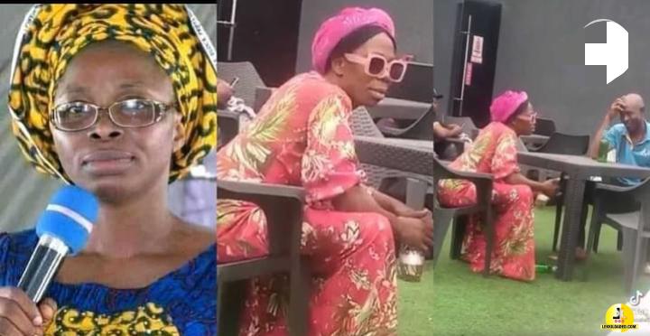 Mummy G.O allegedly spotted drinking beer with man at a joint (Video)