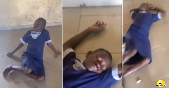 JSS1 student faints after stealing from store to buy phone (Video)