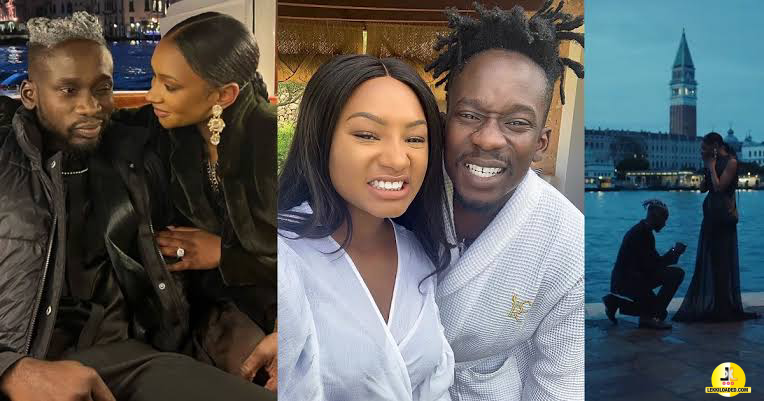 Mr Eazi gets £1000 engagement gift after proposing to Temi Otedola (Video)