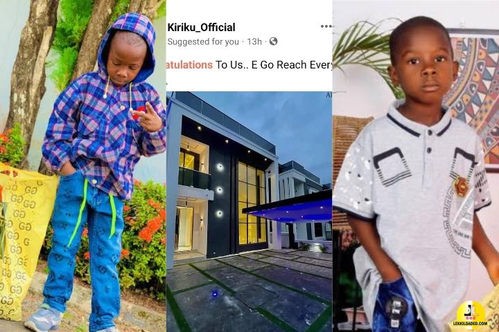 Like Bella Shmurda, Kizz Daniel And The Rest, Kid Comedian Kiriku Buy Himself A Multi-Millon Naira Mansion (Photos)