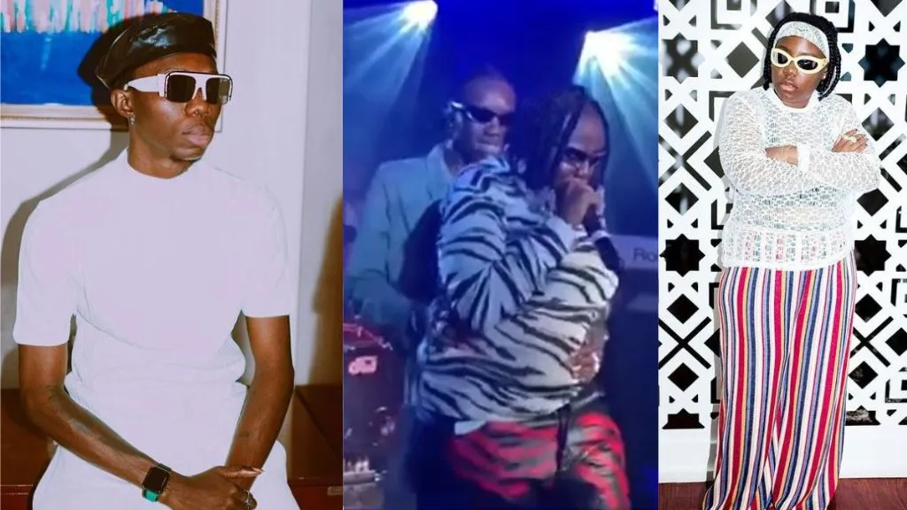 “He likes to do pass himself” – Reactions as rapper Blaqbonez rocks Teni on stage at his concert (Video)