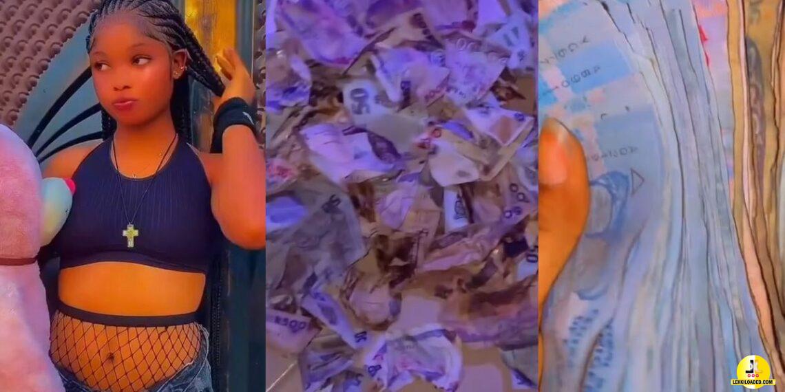 Delta-based Exotic Dancer Proudly Shows Off The Money She Makes From Dancing N@ked Daily (Video)