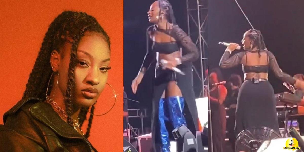 “She needs to fire her stylist” – Mixed reactions trail singer Tems’ outfit and steamy dance on stage during performance (Video)